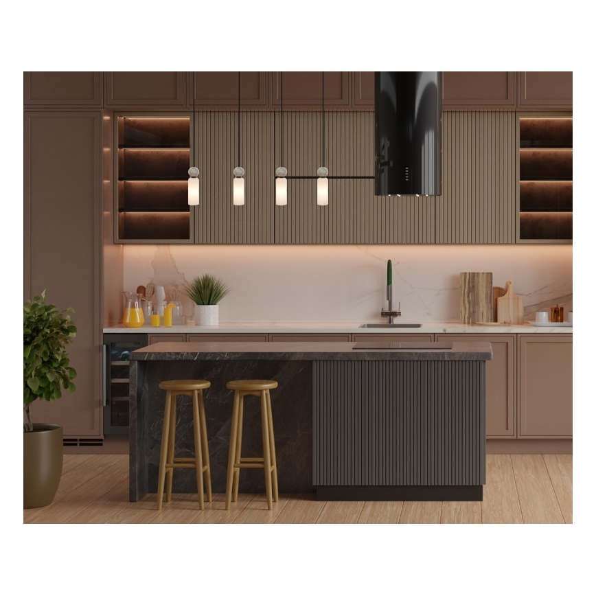 ITALUX - Κρεμαστό φωτιστικό με καλώδιο SANTOS 4xG9/40W/230V, μαύρο