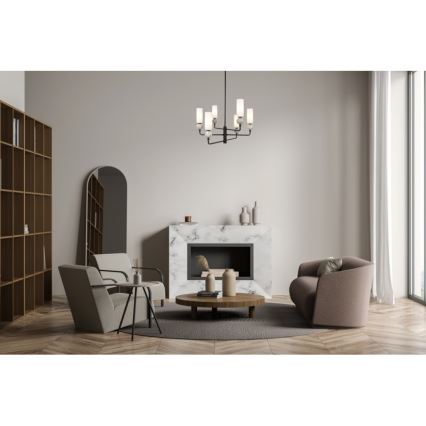 ITALUX - Φωτιστικό οροφής με ράβδο SANTOS 6xG9/40W/230V μαύρο
