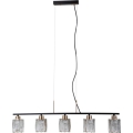 ITALUX - Πολυέλαιος με καλώδιο SIMONA 5xE14/40W/230V μαύρο/χρυσό