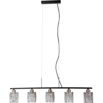 ITALUX - Πολυέλαιος με καλώδιο SIMONA 5xE14/40W/230V μαύρο/χρυσό