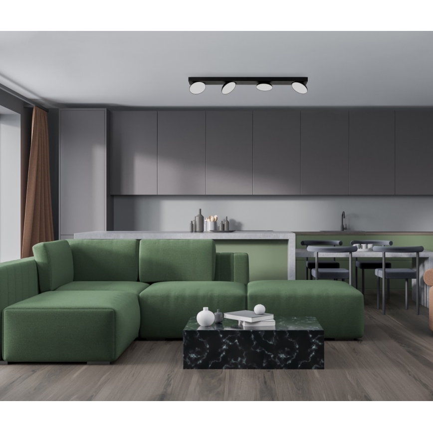 ITALUX - LED Σποτ CASTELIO 4xLED/5W/230V 4000K μαύρο