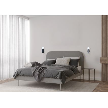 ITALUX - Επιτοίχιο φωτιστικό MACERA 1xE27/40W/230V μαύρο