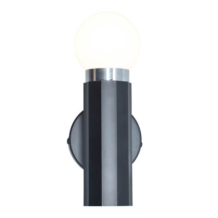ITALUX - Επιτοίχιο φωτιστικό MACERA 1xE27/40W/230V μαύρο