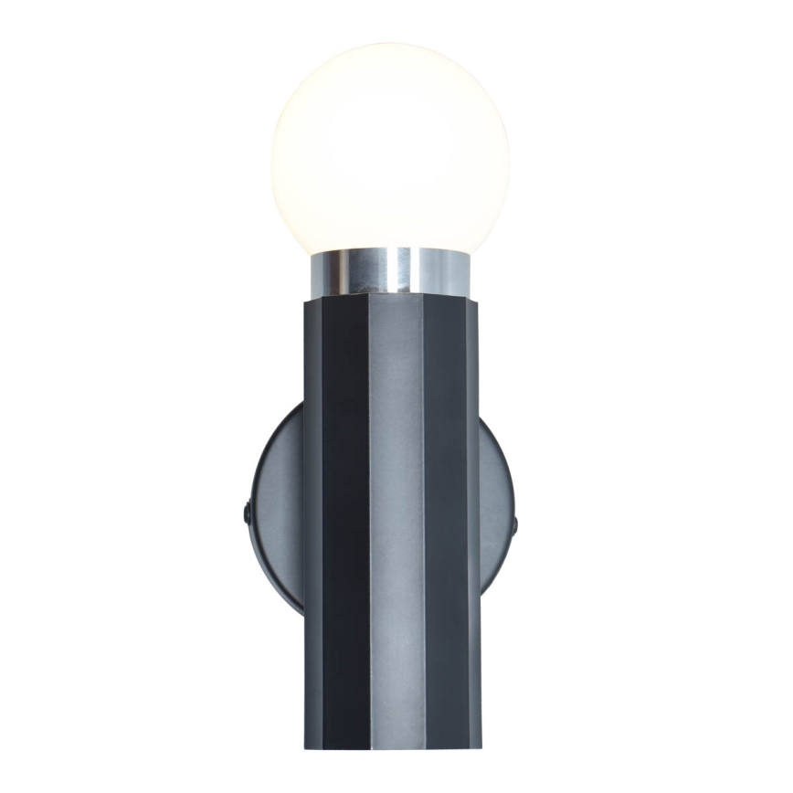 ITALUX - Επιτοίχιο φωτιστικό MACERA 1xE27/40W/230V μαύρο