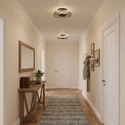 ITALUX - Φωτιστικό οροφής LED PASSO LED/8W/230V 3000K Ø 25 cm καπνιστό μαύρο