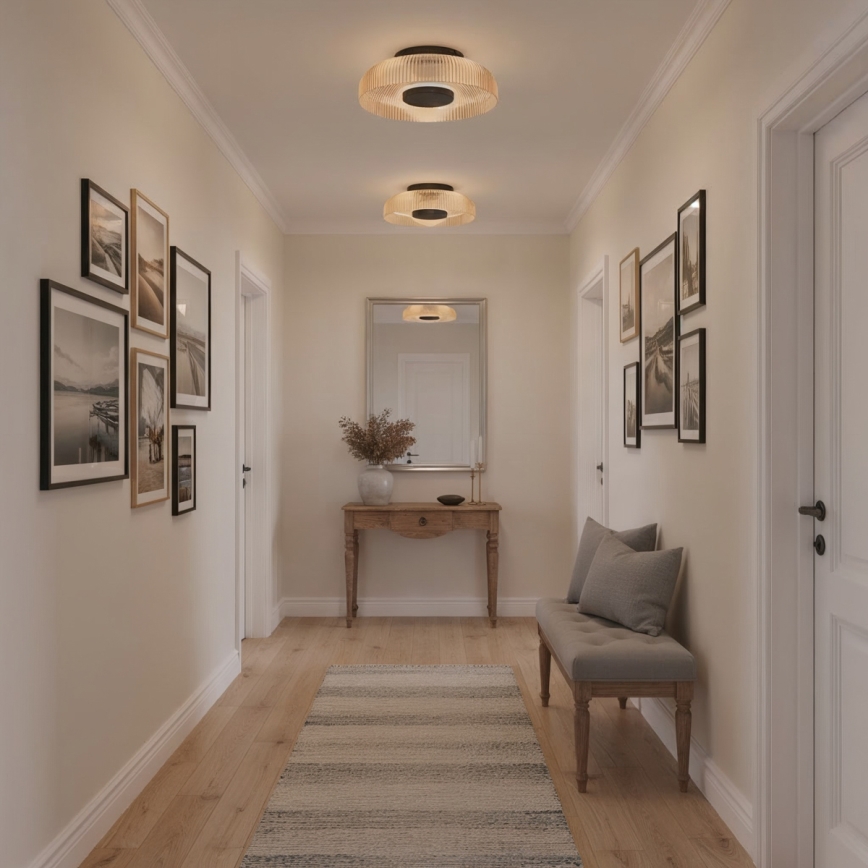 ITALUX - Φωτιστικό οροφής LED PASSO LED/8W/230V 3000K διάμ. 25 εκ. καπνιστό μπεζ