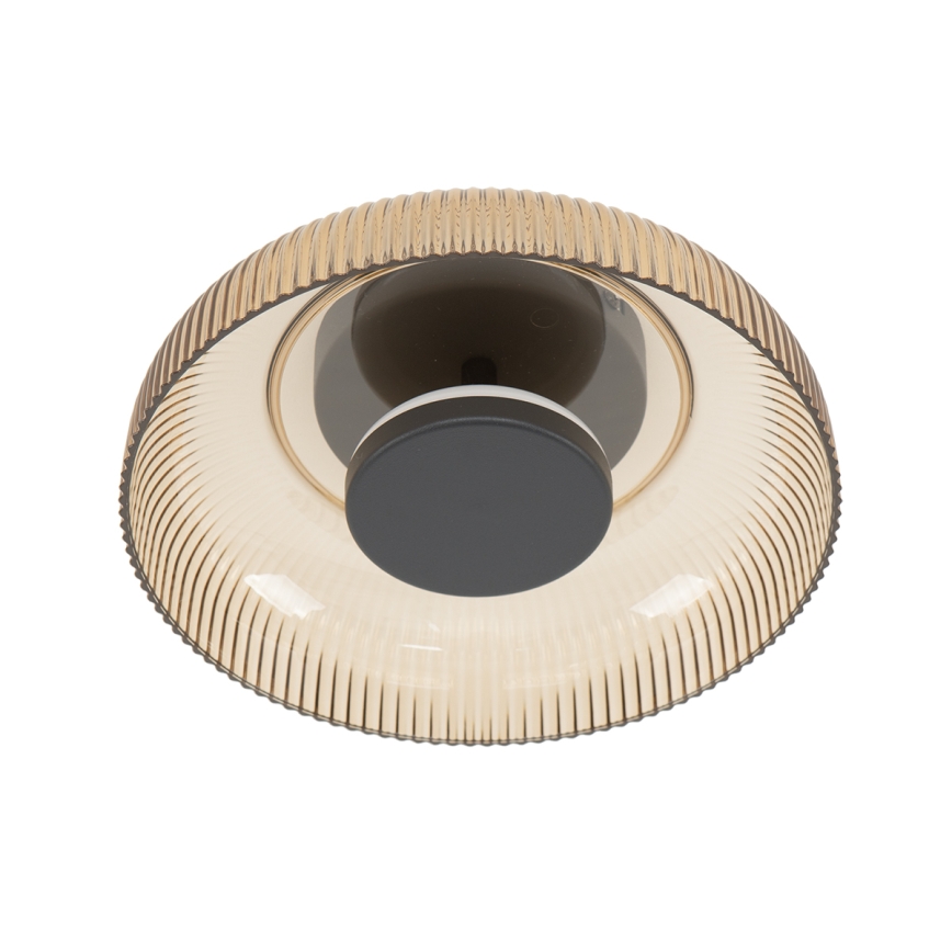 ITALUX - Φωτιστικό οροφής LED PASSO LED/8W/230V 3000K διάμ. 25 εκ. καπνιστό μπεζ