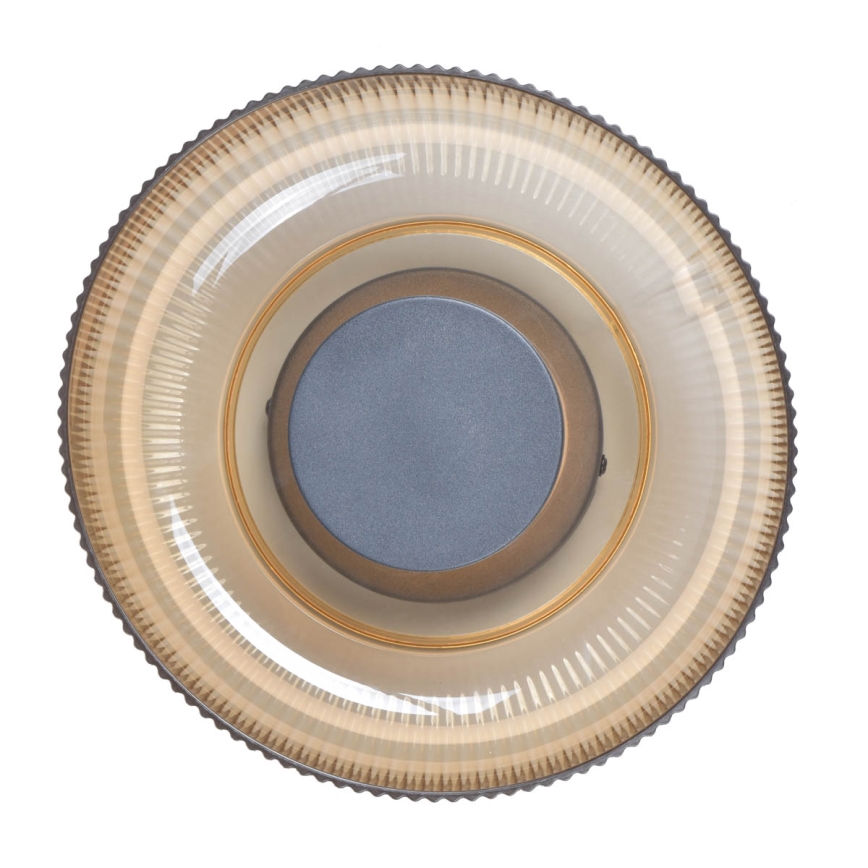 ITALUX - Φωτιστικό οροφής LED PASSO LED/8W/230V 3000K διάμ. 25 εκ. καπνιστό μπεζ