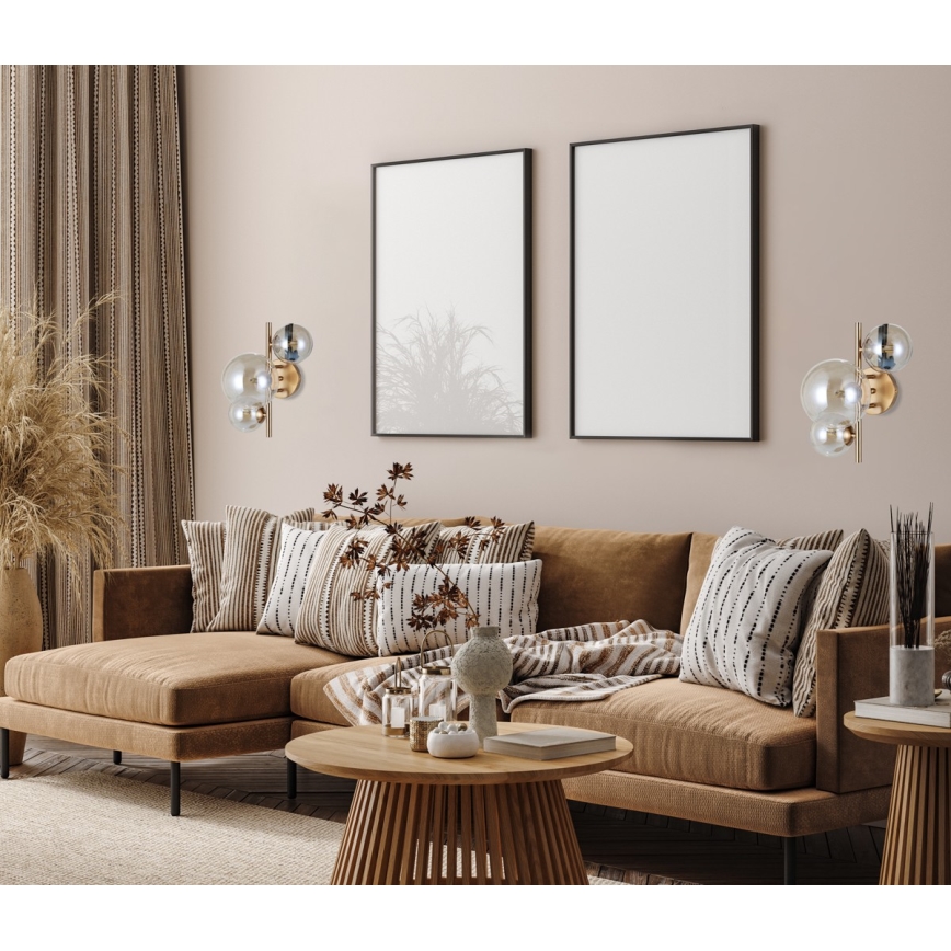 ITALUX - Επιτοίχιο φωτιστικό CANELLO 3xG9/5W/230V ορείχαλκος