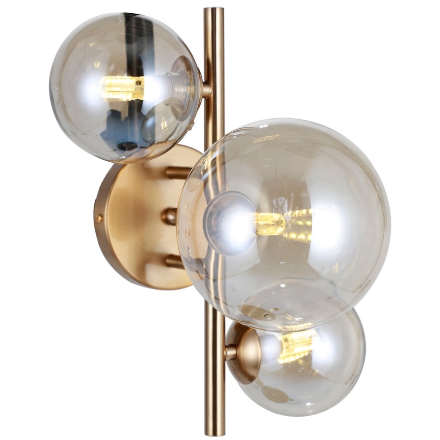 ITALUX - Επιτοίχιο φωτιστικό CANELLO 3xG9/5W/230V ορείχαλκος