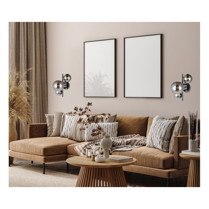 ITALUX - Φωτιστικό τοίχου CANELLO 3xG9/5W/230V μαύρο