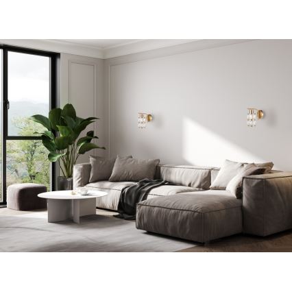ITALUX - Επιτοίχιο φωτιστικό ALMA 1xE27/40W/230V χρυσό