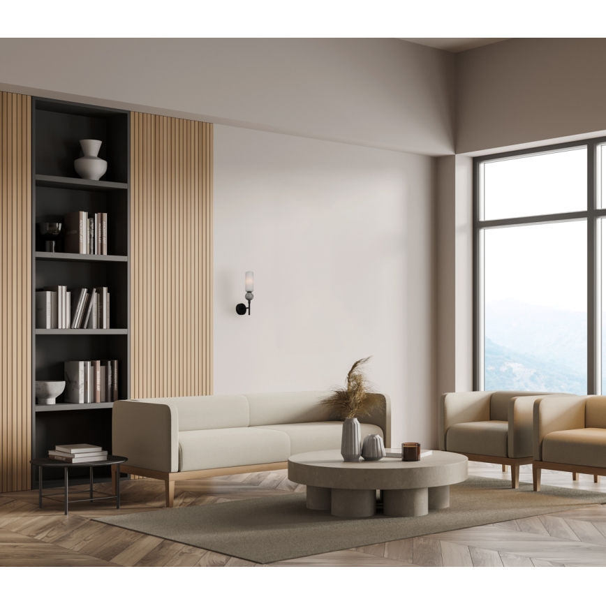 ITALUX - Επιτοίχιο φωτιστικό SANTOS 1xG9/40W/230V μαύρο