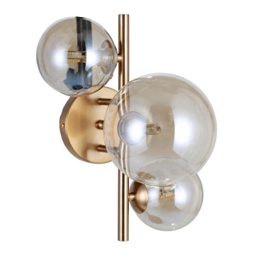 ITALUX - Επιτοίχιο φωτιστικό CANELLO 3xG9/5W/230V ορείχαλκος