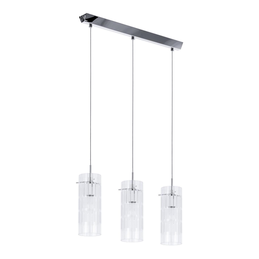ITALUX - Κρεμαστό φωτιστικό οροφής MAX 3xE27/60W/230V γυαλιστερό χρώμιο/διαφανή