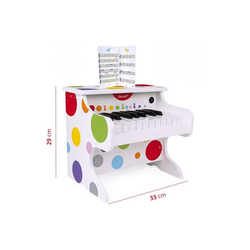 Janod - Ηλεκτρονικό πιάνο CONFETTI 4xAA
