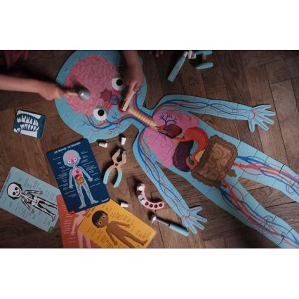 Janod - Παιδικό εκπαιδευτικό παζλ 225 τεμ. ανθρώπινο σώμα