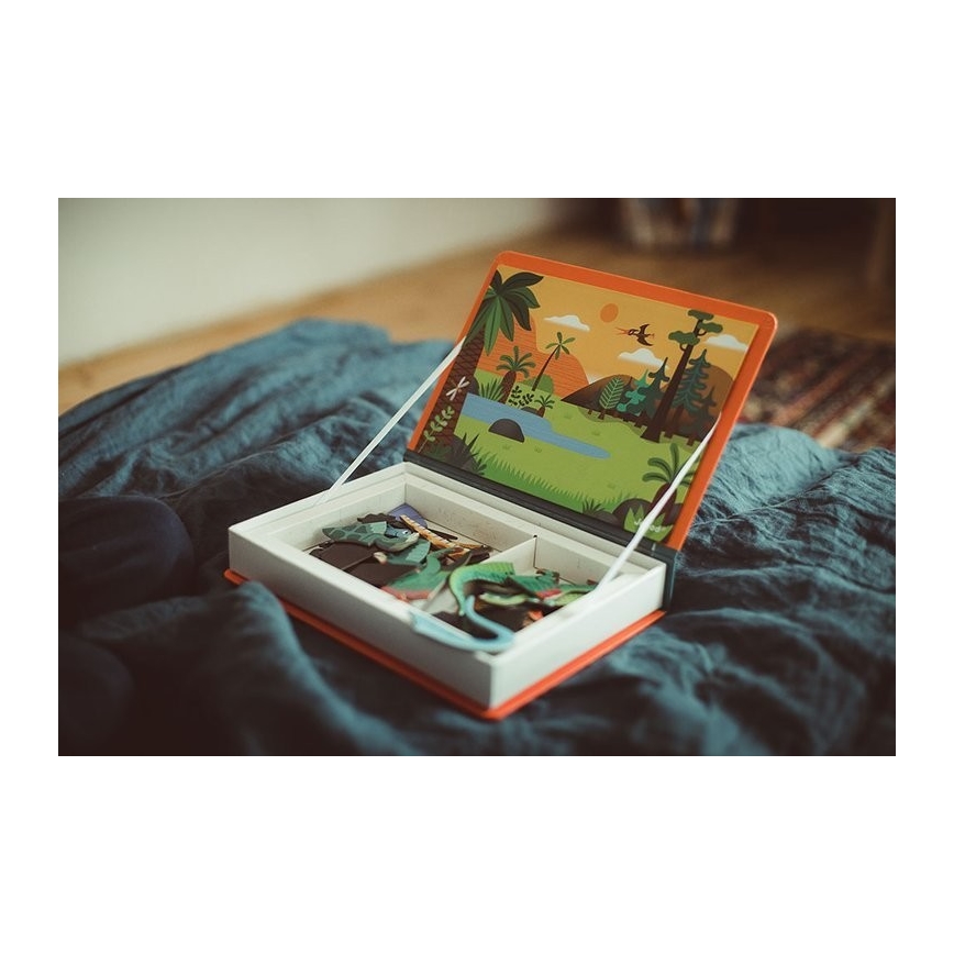Janod - Μαγνητικό διαδραστικό σετ MAGNETIBOOK δεινόσαυροι