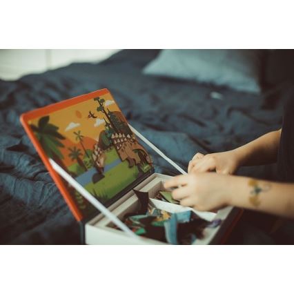 Janod - Μαγνητικό διαδραστικό σετ MAGNETIBOOK δεινόσαυροι