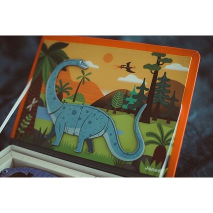 Janod - Μαγνητικό διαδραστικό σετ MAGNETIBOOK δεινόσαυροι