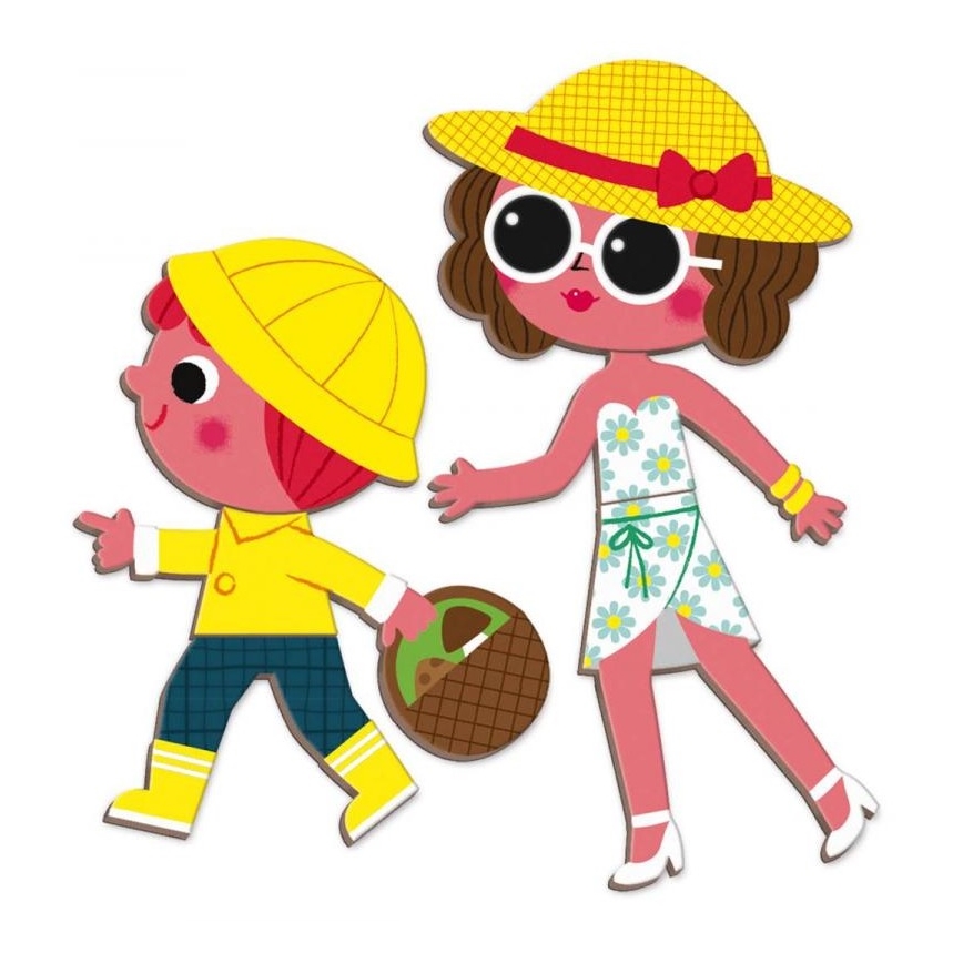 Janod - Μαγνητικό διαδραστικό σετ MAGNETIBOOK εποχές του χρόνου