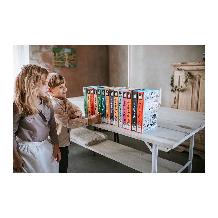 Janod - Μαγνητικό διαδραστικό σετ MAGNETIBOOK μέσα μεταφοράς