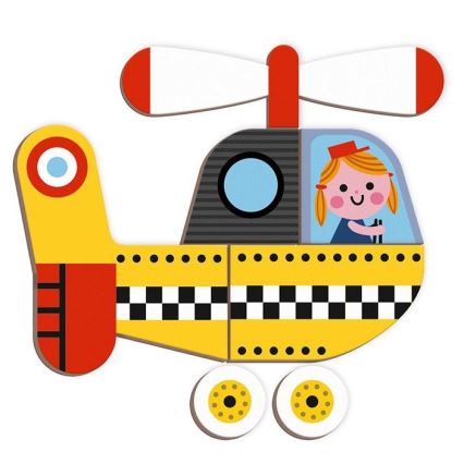 Janod - Μαγνητικό διαδραστικό σετ MAGNETIBOOK μέσα μεταφοράς