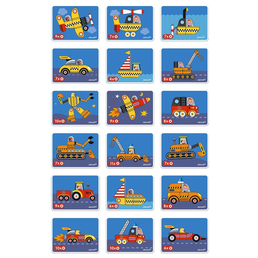 Janod - Μαγνητικό διαδραστικό σετ MAGNETIBOOK μέσα μεταφοράς