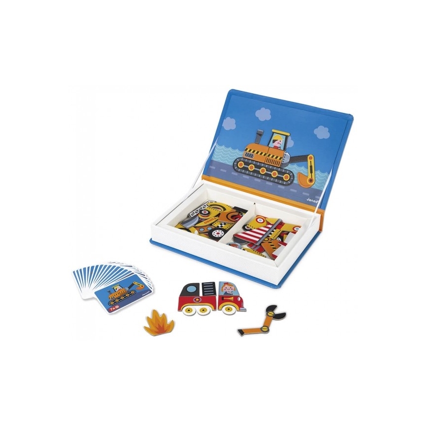 Janod - Μαγνητικό διαδραστικό σετ MAGNETIBOOK μέσα μεταφοράς