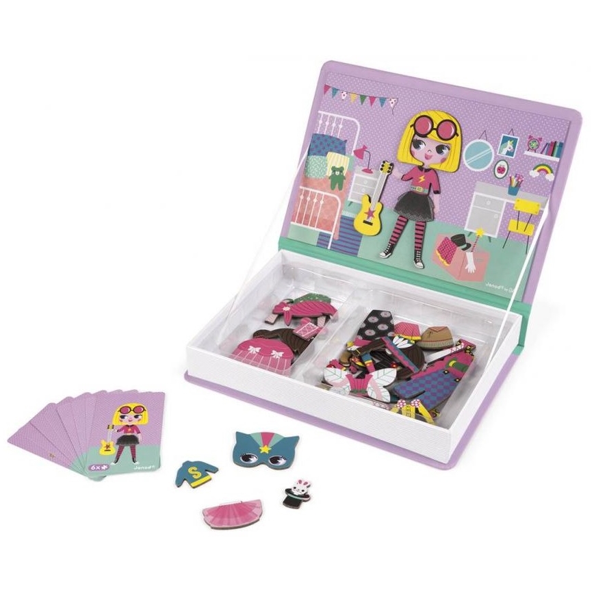 Janod - Μαγνητικό διαδραστικό σετ MAGNETIBOOK κορίτσι