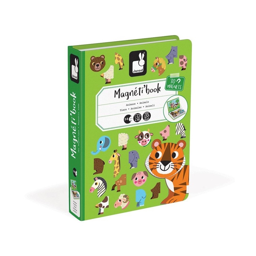Janod - Μαγνητικό διαδραστικό σετ MAGNETIBOOK ζώα