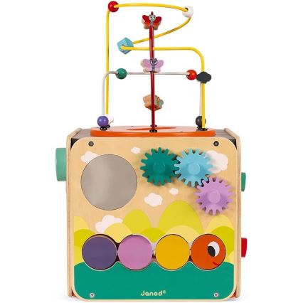 Janod - Μεγάλος κύβος δραστηριοτήτων με σπιράλ MULTI ACTIVITY