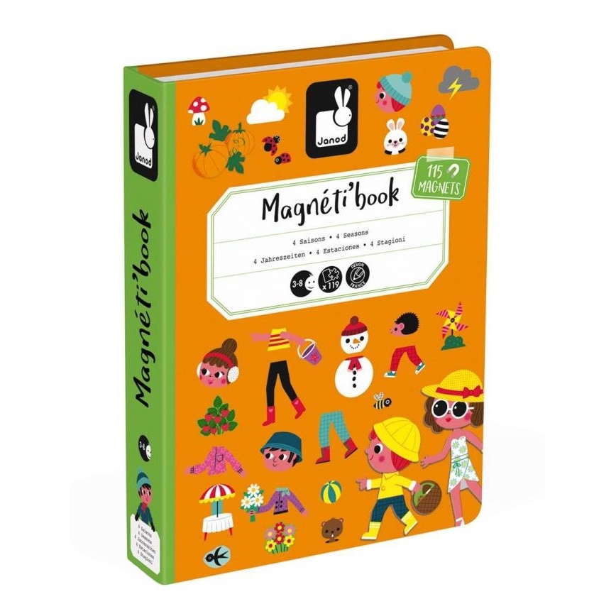 Janod - Μαγνητικό διαδραστικό σετ MAGNETIBOOK εποχές του χρόνου