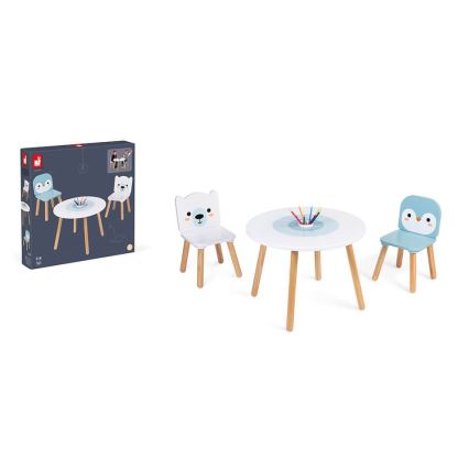 Janod - Ξύλινο τραπεζάκι με καρέκλες