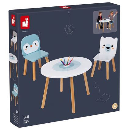 Janod - Ξύλινο τραπεζάκι με καρέκλες