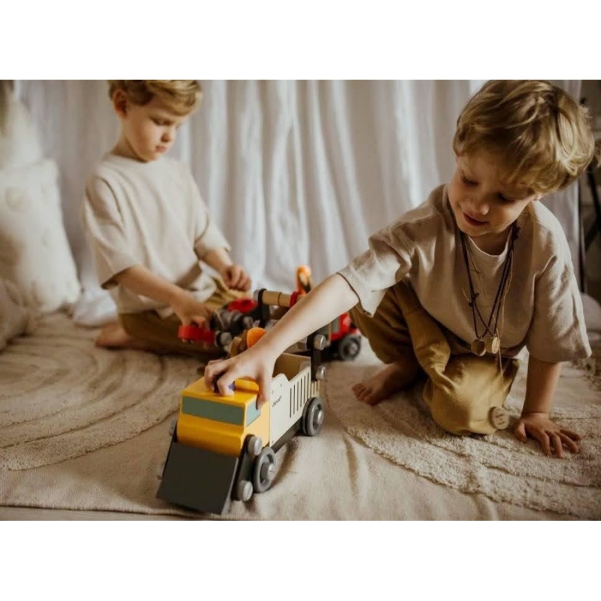 Janod - Ξύλινο σετ κατασκευής BRICOKIDS φορτηγό αυτοκίνητο