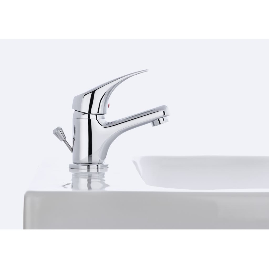 JIKA H3111N10041111 - Μπαταρία νιπτήρος + βαλβίδα με υπερχείλιση TALAS 12,3 cm γυαλιστερό χρώμιο