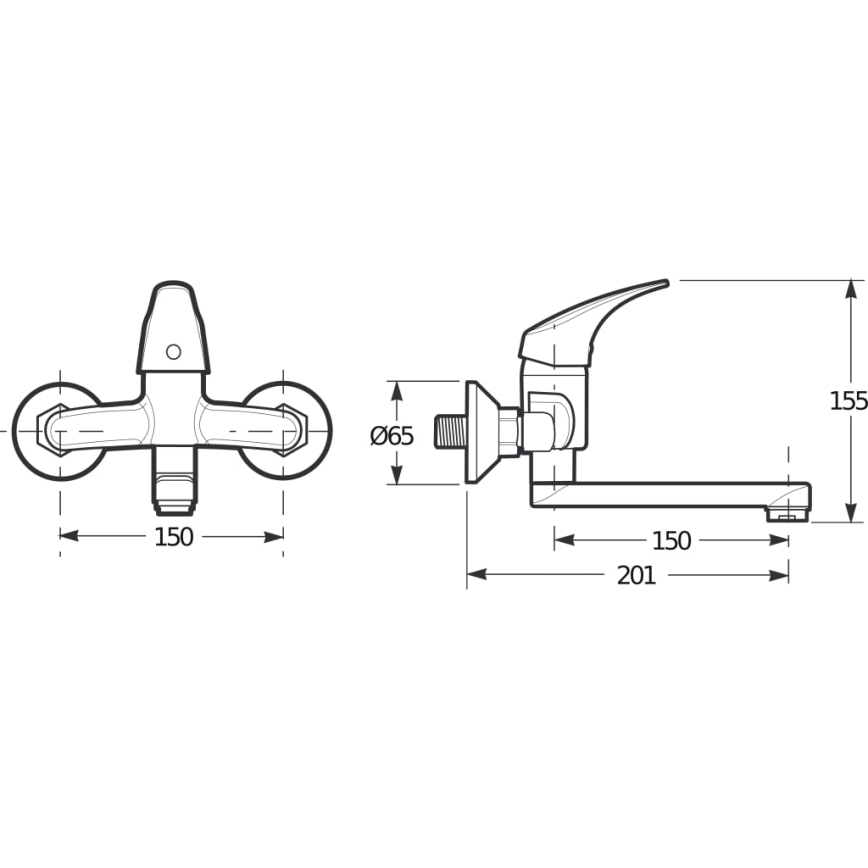 JIKA H3111N70042201 - Μπαταρία νιπτήρος TALAS 15,5 cm γυαλιστερό χρώμιο