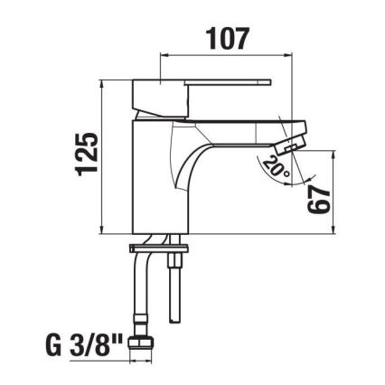 JIKA H3111Z10041101 - Μπαταρία νιπτήρος LYRA 12,5 cm γυαλιστερό χρώμιο