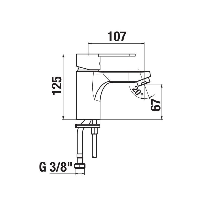JIKA H3111Z10041101 - Μπαταρία νιπτήρος LYRA 12,5 cm γυαλιστερό χρώμιο