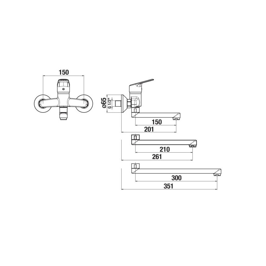 JIKA H3112E70042201 - Μπαταρία νιπτήρος TALAS 15x20,1 cm γυαλιστερό χρώμιο