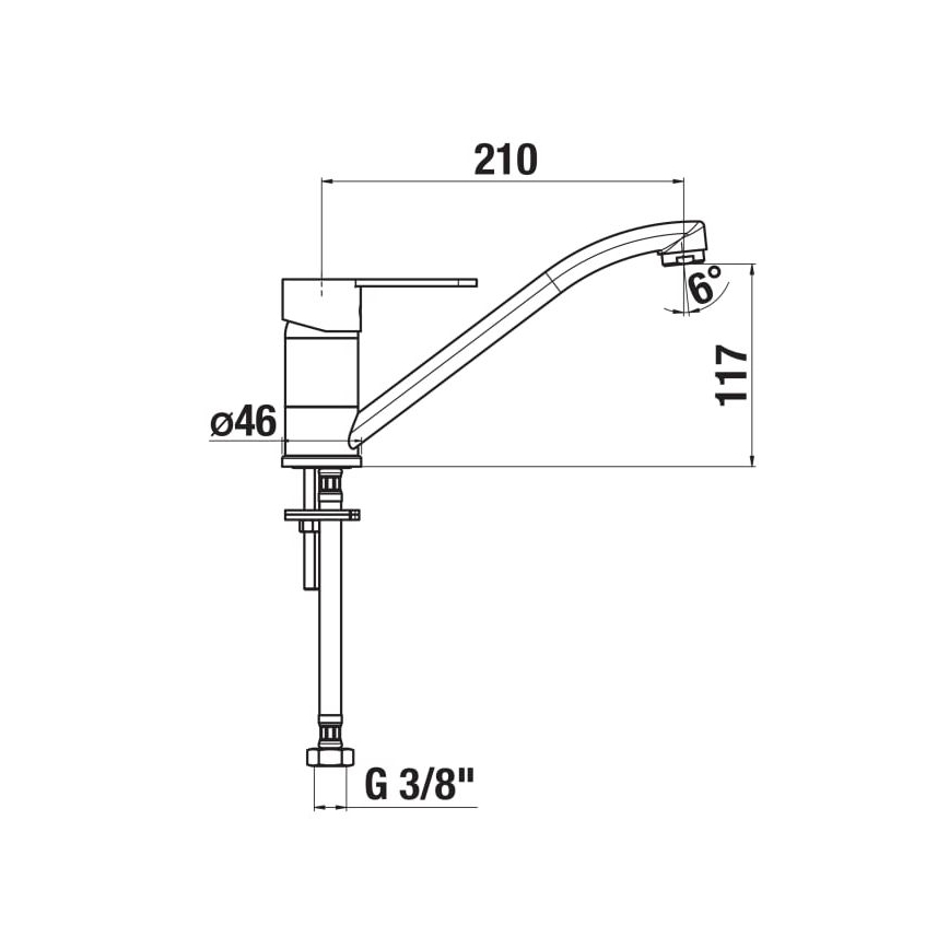 JIKA H3511Z10042301 - Μπαταρία κουζίνας LYRA 21 cm γυαλιστερό χρώμιο