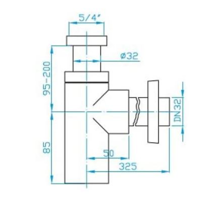 JIKA H3747100040001 - Στρογγυλό σιφώνι νιπτήρα MIO γυαλιστερό χρώμιο