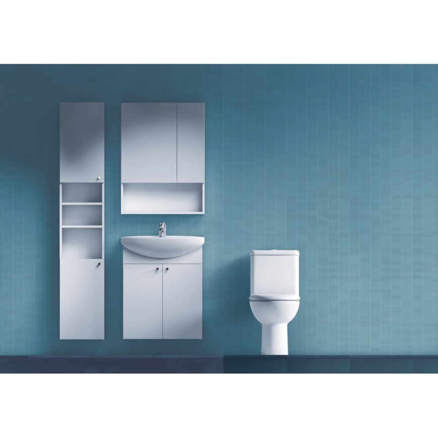 JIKA H4532410383041 - Καθρέφτης μπάνιου με ράφι LYRA 80x60 cm λευκό