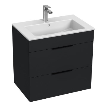 JIKA H4536021763521 - Ντουλάπι μπάνιου με νιπτήρα CUBE 60,7x65 cm μαύρο