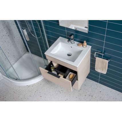 JIKA H4536021765141 - Ντουλάπι μπάνιου με ενσωματωμένο νιπτήρα CUBE 60,7x65 cm από φράξο