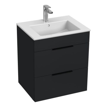 JIKA H4536121763521 - Ντουλάπι μπάνιου με νιπτήρα CUBE 60,7x55 cm μαύρο