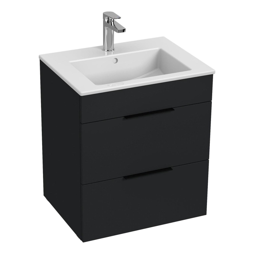 JIKA H4536121763521 - Ντουλάπι μπάνιου με νιπτήρα CUBE 60,7x55 cm μαύρο