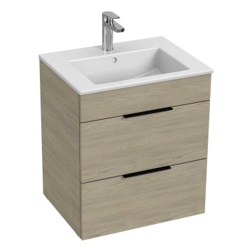 JIKA H4536121765141 - Ντουλάπι μπάνιου με νιπτήρα CUBE 60,7x55 cm στάχτη