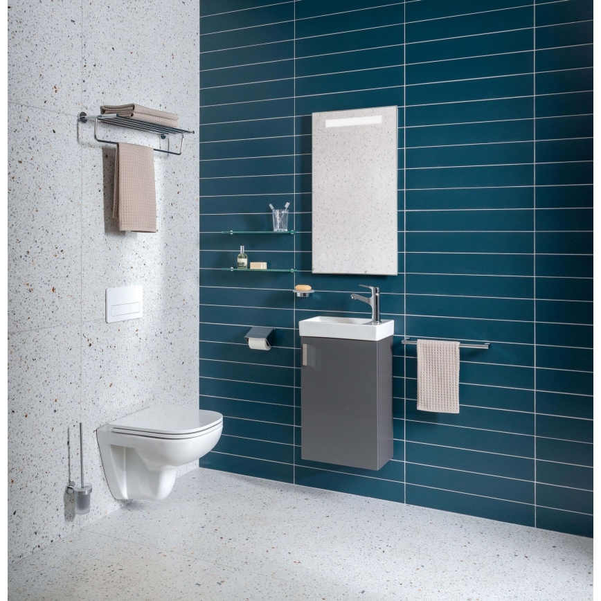 JIKA H45J5111753011 - Ντουλάπι μπάνιου με νιπτήρα PETIT 58,5x38,6 εκ., γκρι